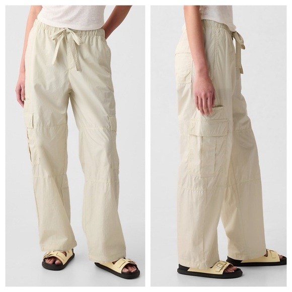 GAP Mid-Rise Cargo Parachute Pants Small - Picture 1 of 8